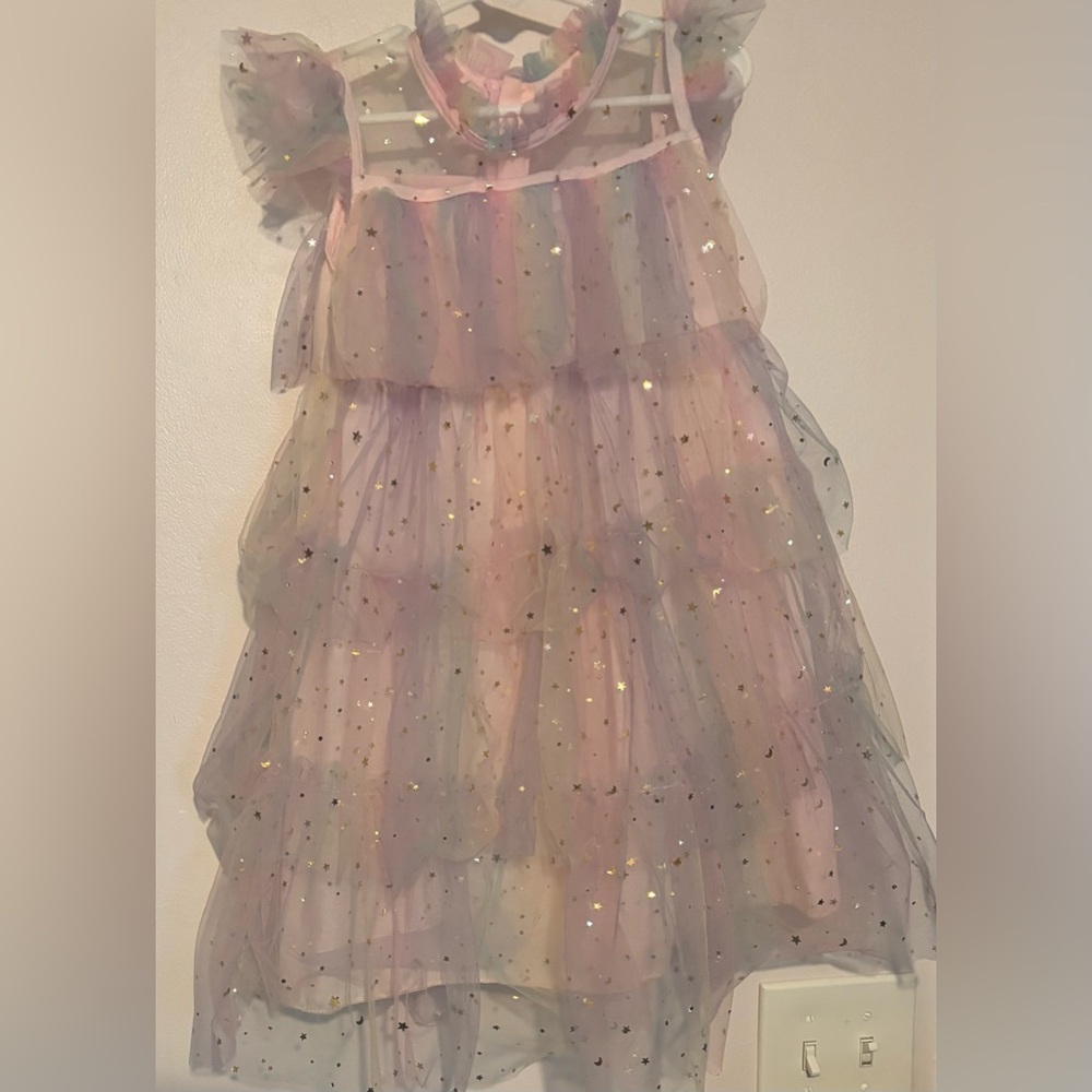 Girls Pastel Starry tulle dress